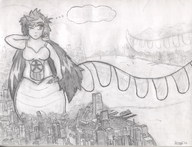 drawing naga city mega monochrome destruction handheld skyscrapers