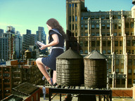 giantess collage city buildings brunette wonderslug between_buildings rooftop leighton_meester dropping_car