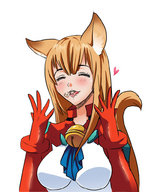 drawing vore color tongue mouth anime gloves shrunken_woman cat_girl jitensha eris asobi_ni_iku_yo