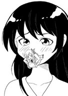 vore monochrome tongue shrunken_woman jitensha boku_wa_tomodacchi_ga_sukunai sena_kashiwazaki yozora_mikazuki