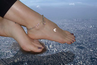 collage mega barefoot ankle_bracelets purple_nails minecraftdubstep