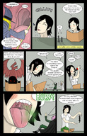 giantess vore tongue mouth story game dangle swallowed between_fingers burp panels shrunken_character looking_at_tiny dungeons_and_dragons moebius
