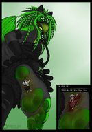 drawing crush color blood sweat domination paws gore unaware looking_down point_of_view anirusfere shrunken_character stuck_to_foot jameless breathing_apparatus