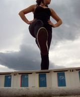 giantess collage clothed shoes low_angle sky point_of_view raised_foot imminent_crush