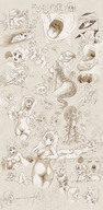 karbo vore monochrome tongue mouth touhou mermaid felarya shrunken_men giantesses doodles cat_girl vehicle_vore snake_girl harpy dragon_girl yukari_yakumo crisis_(felarya)