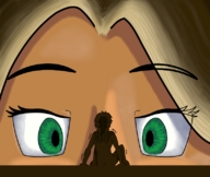 blonde shrunken_man silhouette stare