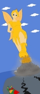 drawing giantess crush color fairy boots foot_crush nintendo volcano dk donkey_kong banana_fairy king_k_rool