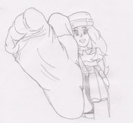 drawing pokemon feet monochrome socks serena point_of_view looking_at_viewer imminent_crush spritefeetfetish