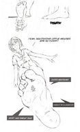 drawing crush feet monochrome barefoot mouse foot_crush haruhi_suzumiya naigo under_foot smushedboy