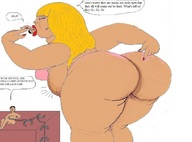drawing vore butt mouth story bondage shrunken_men bbw behind_view poking