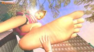 barefoot buildings soles low_angle looking_down sky point_of_view looking_at_viewer imminent_crush miss_bell poposan digital_render