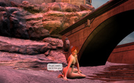 breasts crush nude sex butt_crush story sitting shrunken_woman outdoors palislama digital_render moon_goddess
