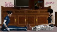barefoot soles story sitting shrunken_man between_feet faith flashmp looking_at_tiny digital_render