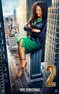 giantess collage city clothed high_heels dress sitting skyscraper streets dark_skin poster looking_at_viewer sitting_on_building