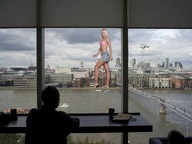 giantess collage city blonde barefoot buildings window legs london walking jenni_czech waterfront accasbel