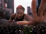 giantess collage blood brown_eyes smiling palm hand_crush dark_skin freckles crowds street_view anti-gi