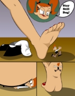 drawing crush barefoot soles domination shrunken_men running shrunken_man under_foot pedicure panels running_away jenny stuck_to_foot fundungeonfinal jenny_wakeman