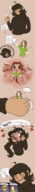 drawing vore comic color yellow_eyes story shrunken_people hamster grabbing freckles licking_lips mega-monochrome