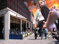 giantess collage destruction barefoot buildings soles sitting fire running people lucy sidewalk zigi550