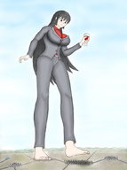 drawing growth crush city mega destruction clothed barefoot cleavage buildings domination looking_down underneath punishment wine business_woman imminent_crush celebration looking_at_tiny yamumil
