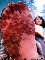 crush collage mega barefoot soles blood low_angle gore looking_down sky foot_pov point_of_view looking_at_viewer stuck_to_foot looking_at_tiny anti-gi