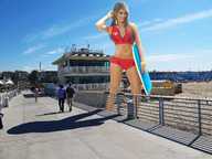 giantess collage swimsuit beach wonderslug sand people resort lifeguard