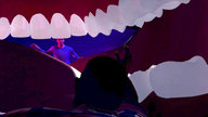 giantess vore tongue mouth shrunken_men inside_mouth point_of_view imminent_vore digital_render