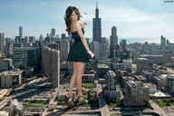 collage city mega destruction high_heels buildings brunette smiling dress legs jets skyscraper adriana_lima tattoo beregous vehicle_crush crushed_highway