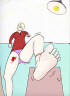 drawing barefoot soles low_angle looking_down foot_pov point_of_view imminent_crush avgardiste amelie