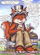 drawing furry color train bondage cerberus tophat dialogue