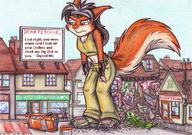 drawing furry black_hair color destruction boots joke cerberus captions top vehicle_crush squirrel_girl billboard edited_image