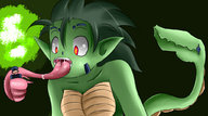 drawing giantess vore small_man tongue cleavage saliva monster_girl looking_at_victim karsinan dara_lana