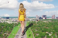 giantess collage blonde high_heels traffic buildings helicopter wonderslug dress legs highway vehicles houses vehicle_crush ana_beatriz_barros