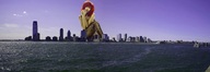 city mega red_hair celebrity unknown_artist fishnets skyscraper looking_at_viewer rihanna sailboat waterfront