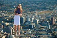 collage city mega clothed buildings helicopter wonderslug sunglasses standing downtown los_angeles annalynne_mccord