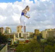 giantess collage city blonde clothed buildings wonderslug los_angeles sky annalynne_mccord