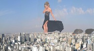 collage city mega blonde destruction clothed wonderslug dress skyscraper sky