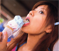 collage vore tongue ice_cream asian shrunken_woman