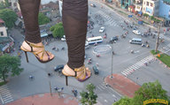 giantess collage high_heels buildings streets vehicles giantess_feet downward_angle lowerrider