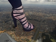 collage city mega destruction high_heels buildings unknown_artist skyscraper aerial_view giantess_feet