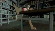 feet barefoot sitting foot_play shrunken_man desk computer scout digital_render shelves source_film_maker