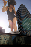 collage city mega destruction buildings helicopter brunette military sky missiles military_jets giulio_10