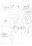 giantess insertion pussy panties blushing upskirt comic monochrome aroused angry transformation shrunken_woman entrapment technimind