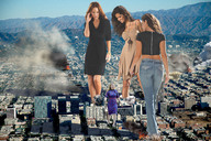 giantess collage city mega blonde destruction clothed buildings brunette multiple_sizes wonderslug fire mountains giantesses smoke hilary_duff carla_ossa candice_boucher amanda_huras