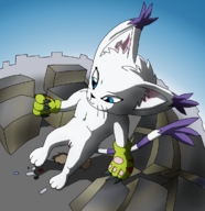 drawing growth giantess nude pussy furry anthro mega destruction digimon gatomon rampage paws tailmon kitsunemichi
