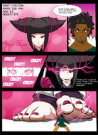drawing feet comic color barefoot shrunken story shrunken_men shrunken_man juri point_of_view dialogue gtscommissionfanart afro_vs_juri