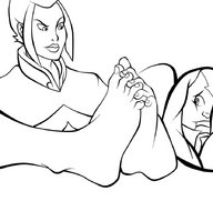 drawing feet monochrome barefoot foot_crush avatar azula aang gtscommissionfanart