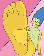 drawing giantess crush feet upskirt toes blue_hair marge_simpson simpsons cartoon under_foot marge the_simpsons milf point_of_view mrdur5000 looking_at_tiny