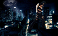 breasts giantess collage city mega giantess_katelyn looking_down skyscraper night belt catwoman city_lights dc_comics gotham_city littlebee