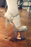 collage feet high_heels domination socks shrunken_woman trapped floor smoothman clear_shoe